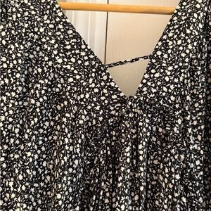 Black and White Floral Dress